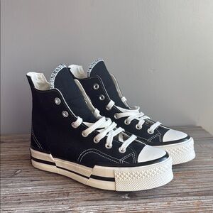 NWOT Converse Chuck 70 Plus Black and White High-Top Sneakers Size 6.5